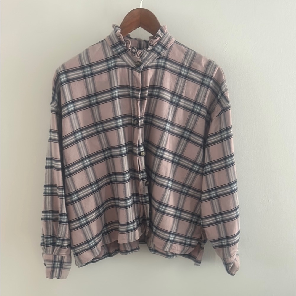 Isabel Marant Pink and Black Casual Button Down Shirt